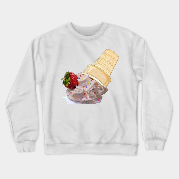 Melted ice-cream (chocolate, strawberry & sprinkles) Crewneck Sweatshirt by M[ ]